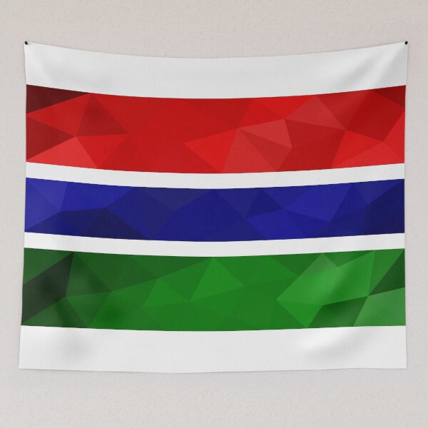Item preview, Gambia Flag Geometric Art – Bold and Colorful Design designed and sold by OrangePoly.