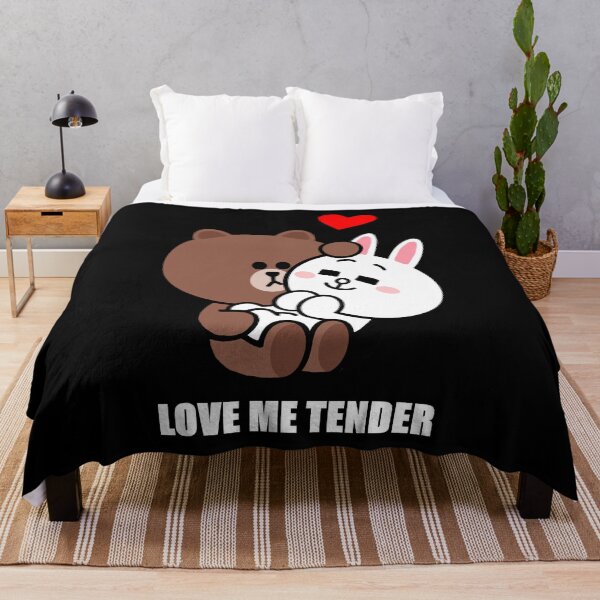 Brown und Cony lieben mich zart Fleecedecke