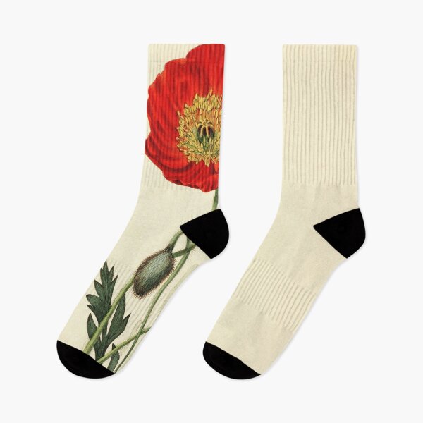 Item preview, Vintage Botanical - scarlet naked-stalked poppy designed and sold by DejaVuStudio.
