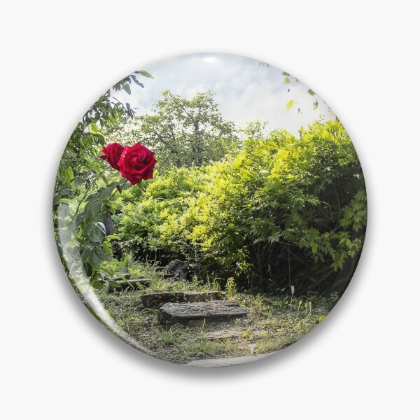 Item preview, Garden with roses and staircase designed and sold by The Nerd Gift Source.
