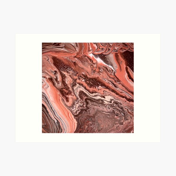 Rose Gold Ravine Art Print