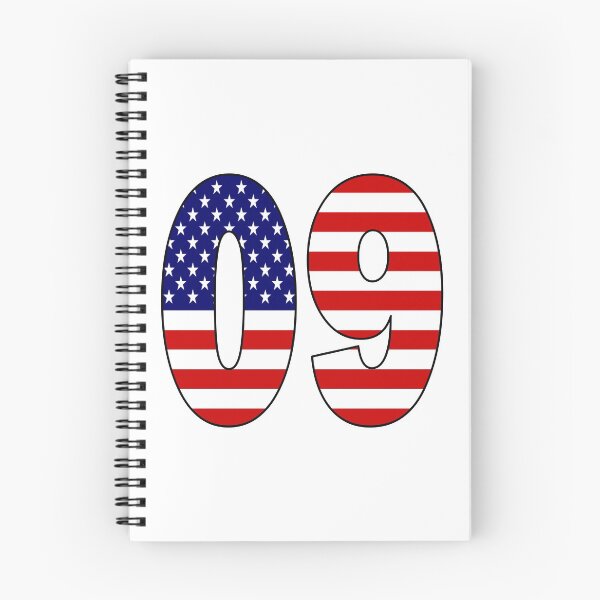 Item preview, Number 09 with USA flag on the background designed and sold by AllShirts21.