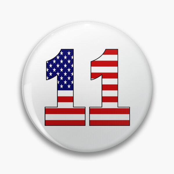 Item preview, Number 11 with USA flag on the background designed and sold by AllShirts21.