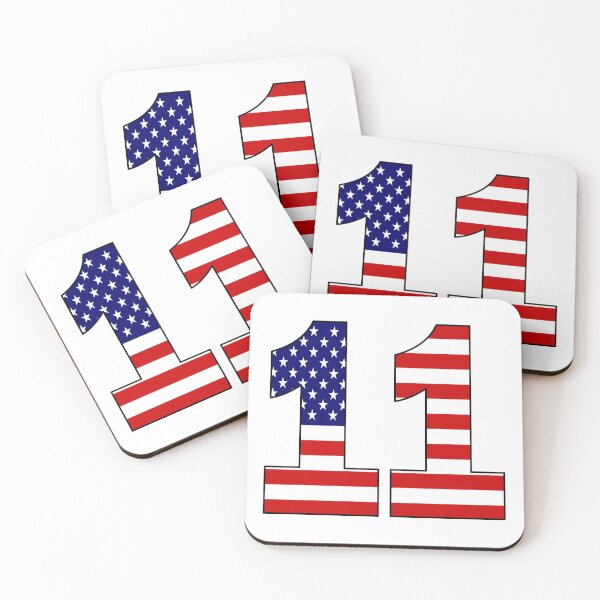 Item preview, Number 11 with USA flag on the background designed and sold by AllShirts21.