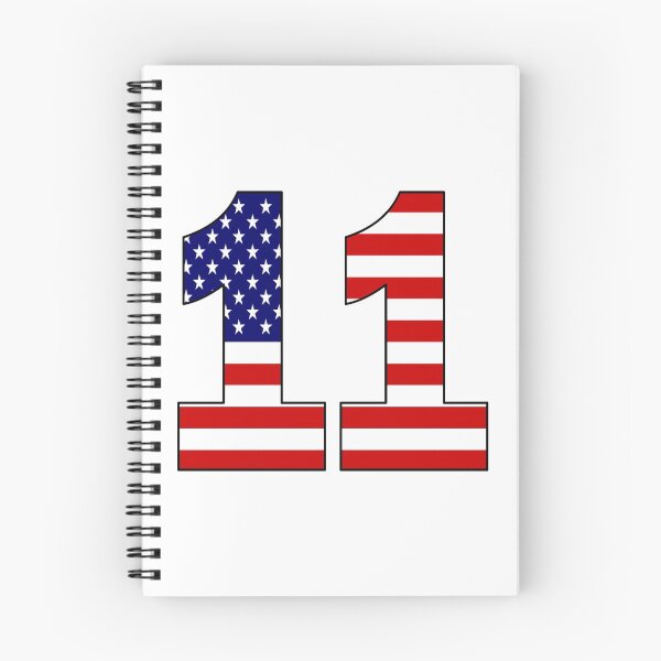 Item preview, Number 11 with USA flag on the background designed and sold by AllShirts21.