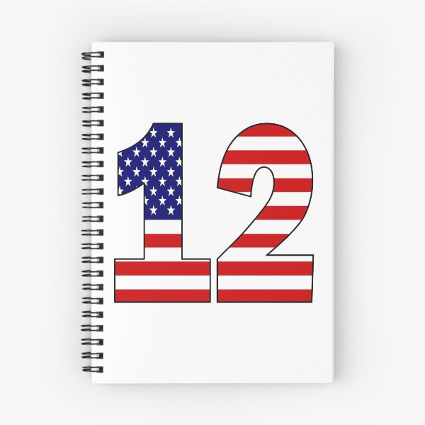 Item preview, Number 12 with USA flag on the background designed and sold by AllShirts21.