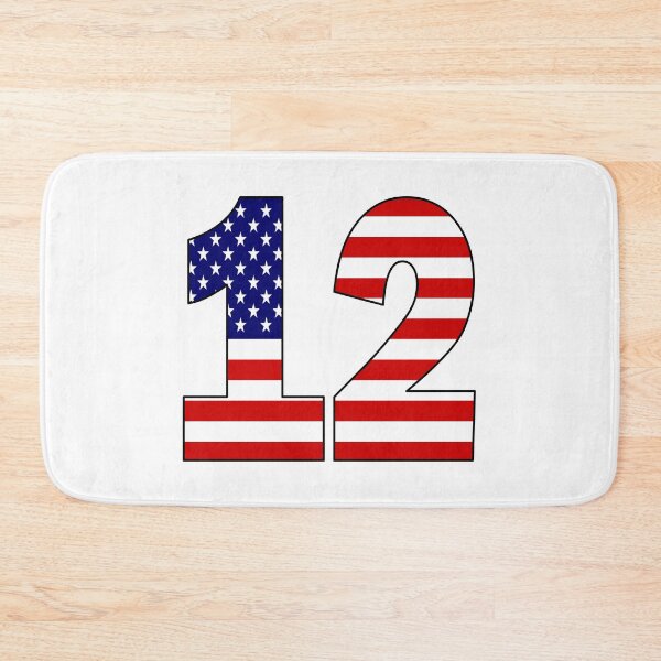 Item preview, Number 12 with USA flag on the background designed and sold by AllShirts21.
