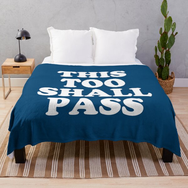 Item preview, This Too Shall Pass - Motivational Quote Blue designed and sold by SalahBlt.