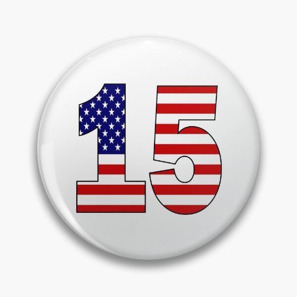 Item preview, Number 15 with USA flag on the background designed and sold by AllShirts21.