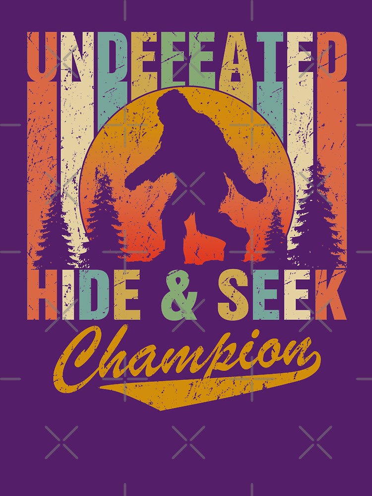 Discover Vintage Bigfoot Undefeated Hide And Seek Sasquatch Yeti T shirt