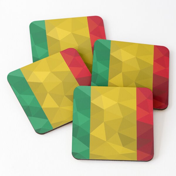 Item preview, Mali Flag Geometric Design – Bold African Art designed and sold by OrangePoly.