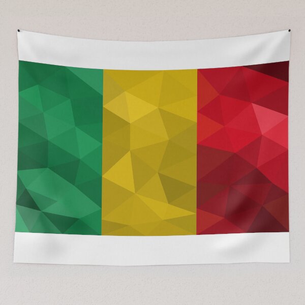 Item preview, Mali Flag Geometric Design – Bold African Art designed and sold by OrangePoly.