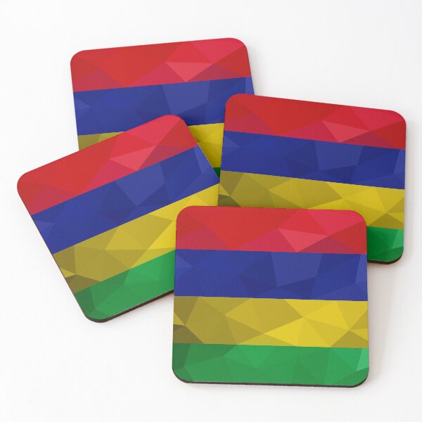 Item preview, Mauritius Flag Geometric Design – Bold and Colorful Art designed and sold by OrangePoly.
