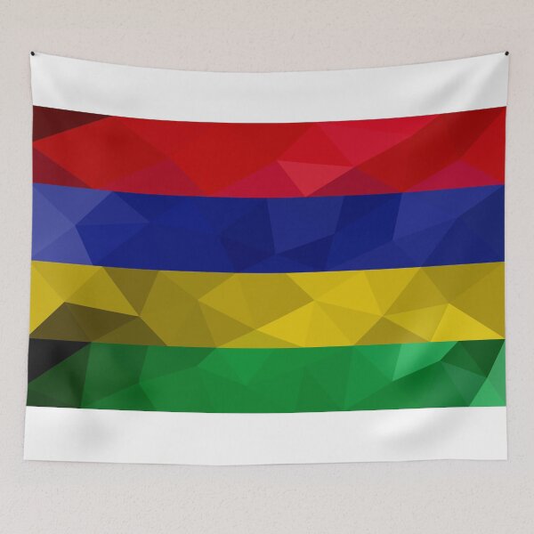 Item preview, Mauritius Flag Geometric Design – Bold and Colorful Art designed and sold by OrangePoly.