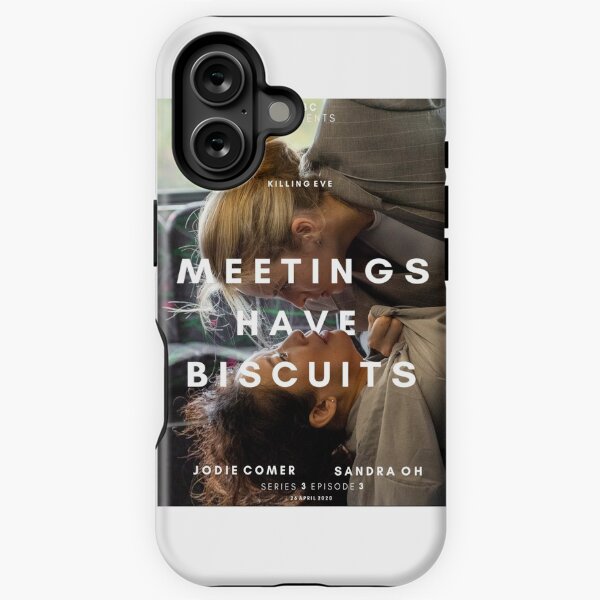 Vista previa del artículo con la obra «Killing Eve - las reuniones tienen galletas», diseñado y vendido por brendoodle.
