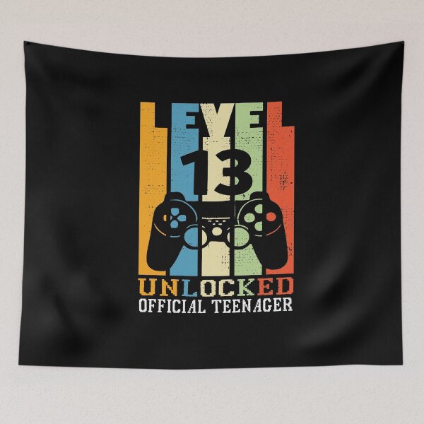 Item preview, Level 13 unlocked official teenager Funny 13 Years Old Video Gamer  designed and sold by Md. Manjur Ahamed.