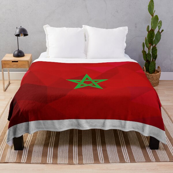 Item preview, Morocco Flag Geometric Art – Bold and Symbolic Design designed and sold by OrangePoly.