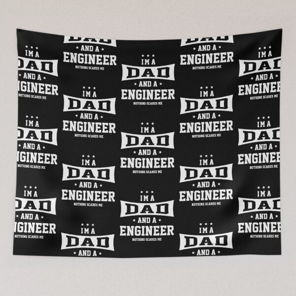 Item preview, Mens I'm A Proud Dad Of A Engineer Nothing Scares me - Dad Gift Funny Cool Fathers day designed and sold by DiogoCalheiros.