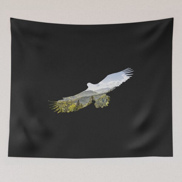Item preview, eagle, mountains, forest outdoor Panorama Gift designed and sold by Kuma518.