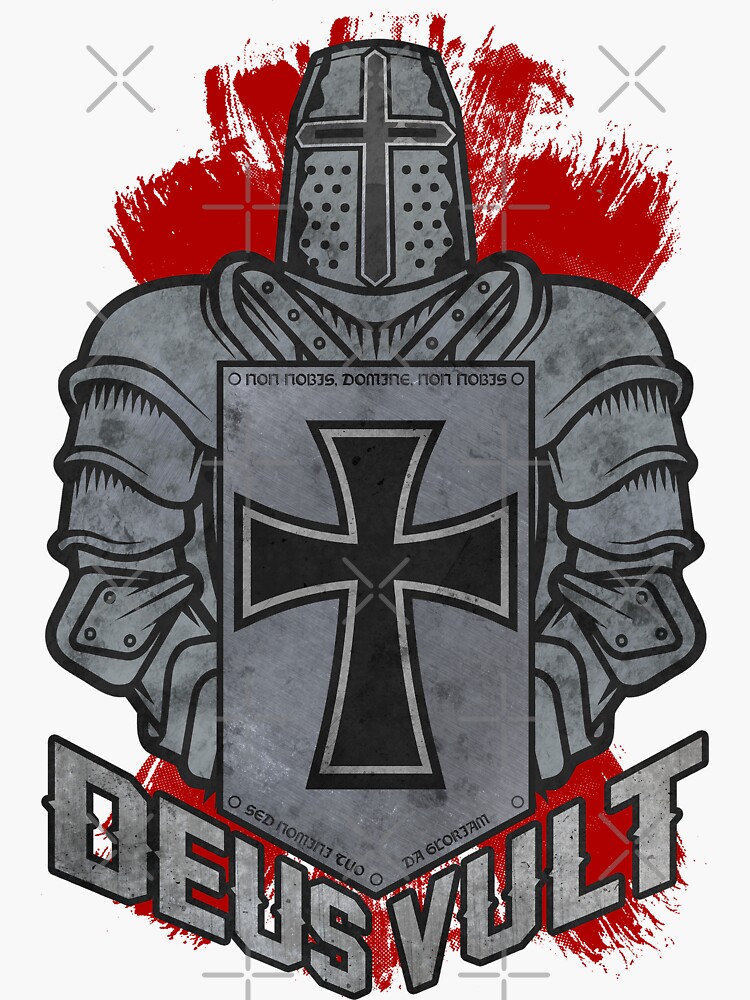 Crusader Deus Vult Sticker