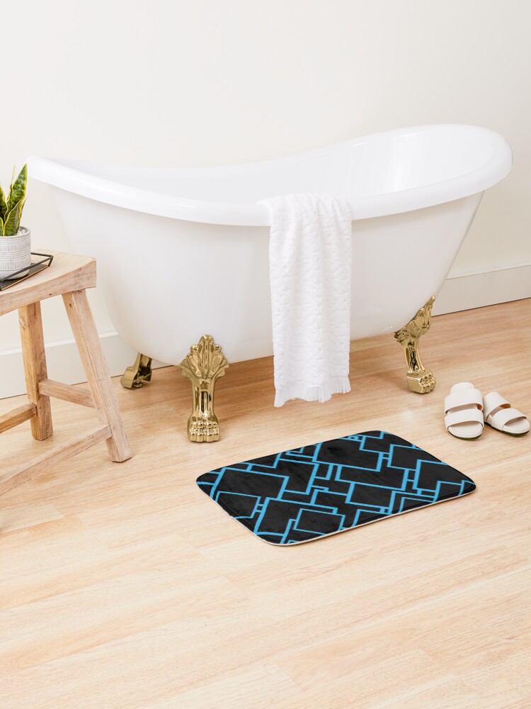 Thumbnail 2 of 6, Bath Mat, square pattern designed and sold by MallsD.