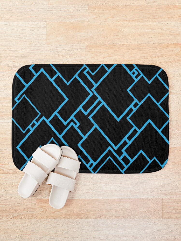 Thumbnail 1 of 6, Bath Mat, square pattern designed and sold by MallsD.