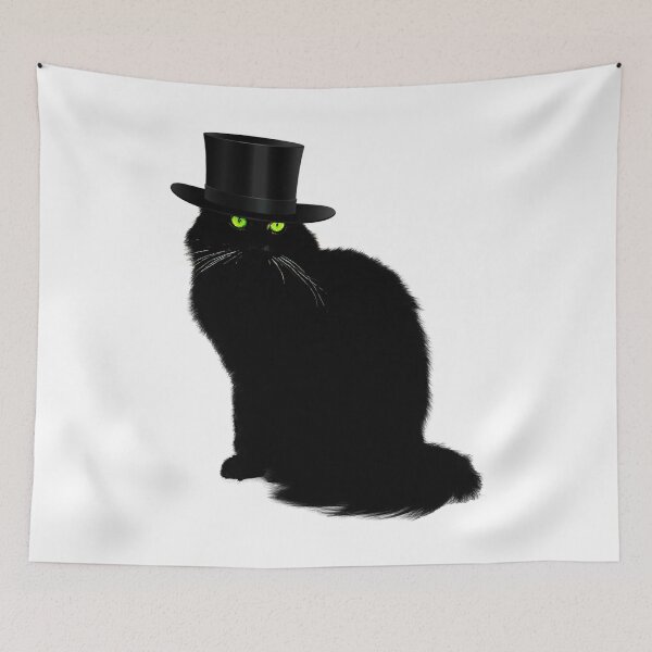 Item preview, Mystical Black Cat with Cool Black Hat designed and sold by vineeth.