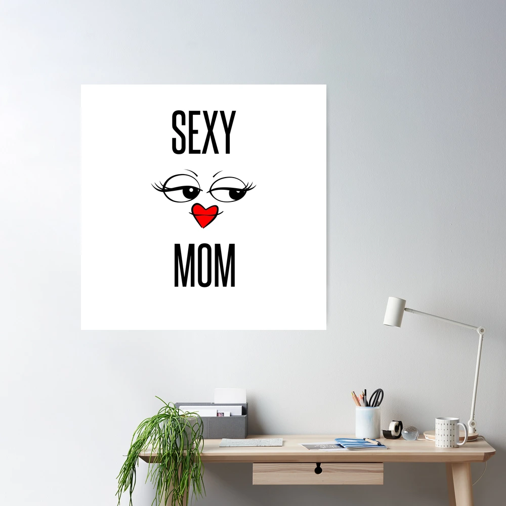 Hot Mama Classic Mother Mom Sexy Good Looking Funny Wall Decals for Walls  Peel and Stick wall art murals Black Medium 18 Inch