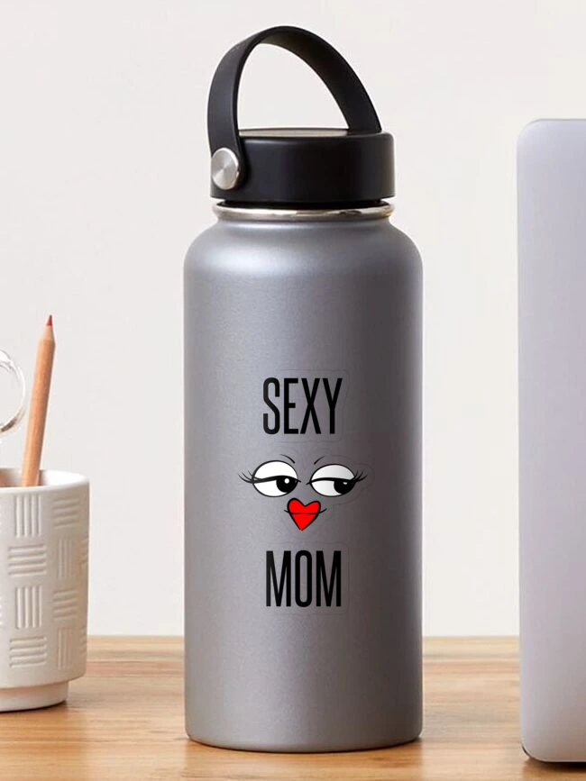 3drose Foxy Mama - Funny Black Text Design for A Cool Hot Mother or Mom to Be - Water Bottle, 21-ounce