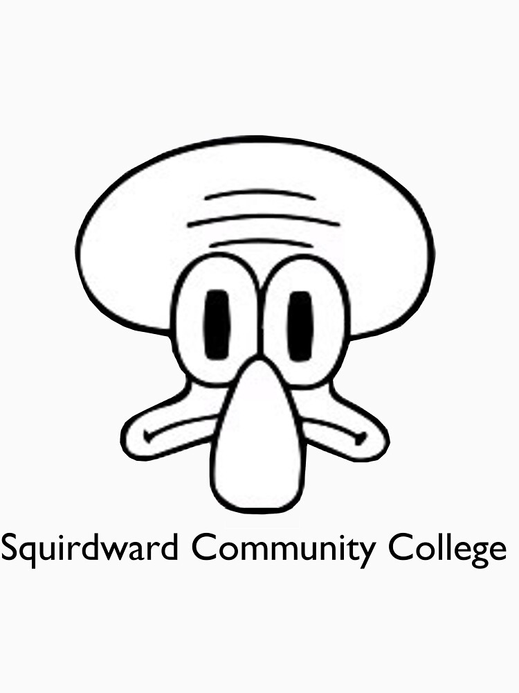 squidward community college shirt