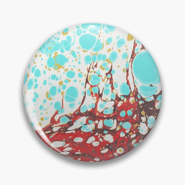 Item preview, Summer marble pattern - Red and Blue bubbles on marbled paper designed and sold by idledaze.