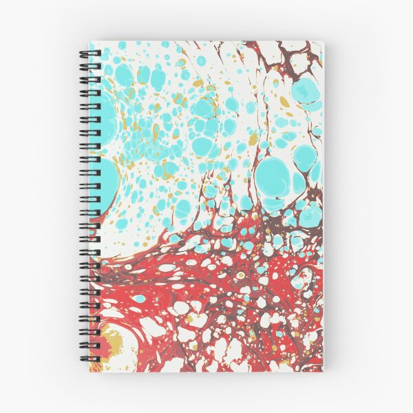 Item preview, Summer marble pattern - Red and Blue bubbles on marbled paper designed and sold by idledaze.