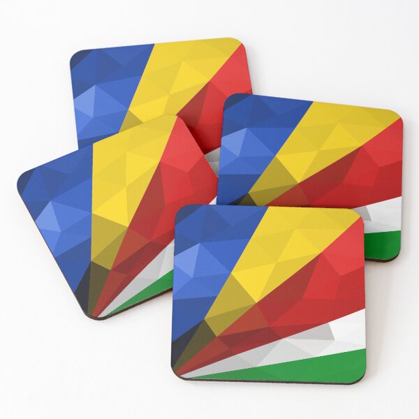 Item preview, Seychelles Flag Geometric Art – Bold and Colorful Design designed and sold by OrangePoly.
