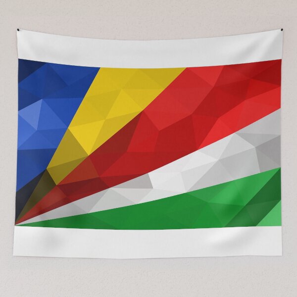 Item preview, Seychelles Flag Geometric Art – Bold and Colorful Design designed and sold by OrangePoly.