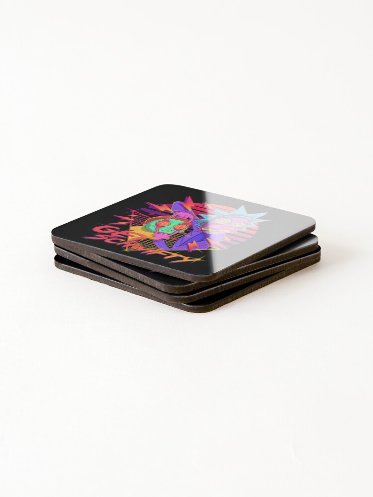 Alternate view of rick and morty get schwifty Coasters (Set of 4)