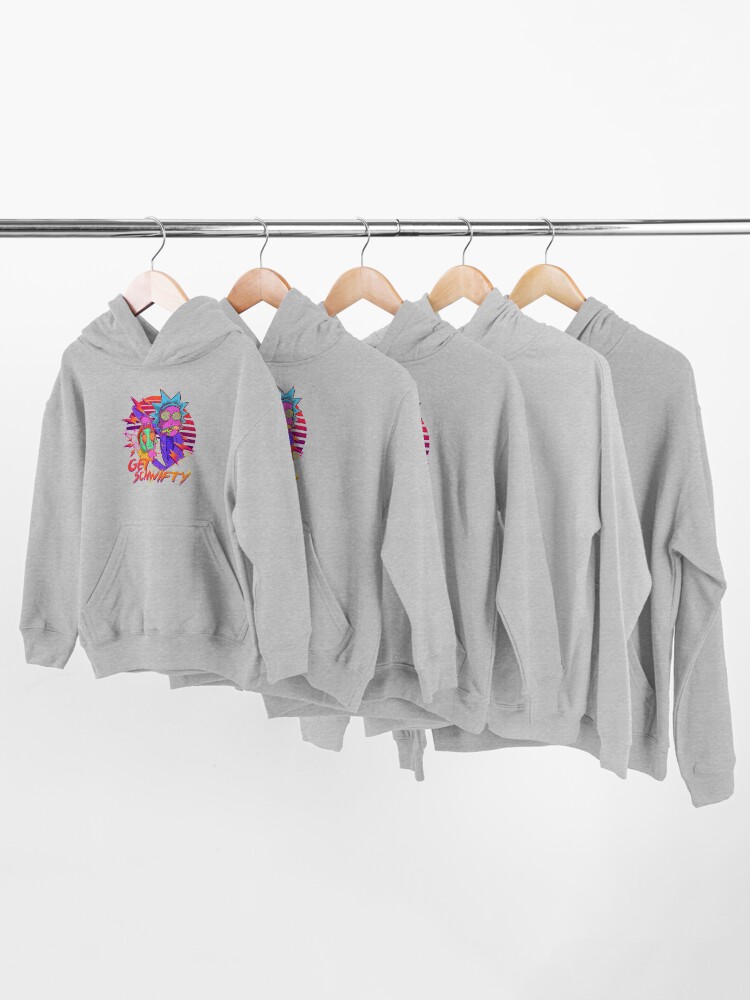 Alternate view of rick and morty get schwifty Kids Pullover Hoodie