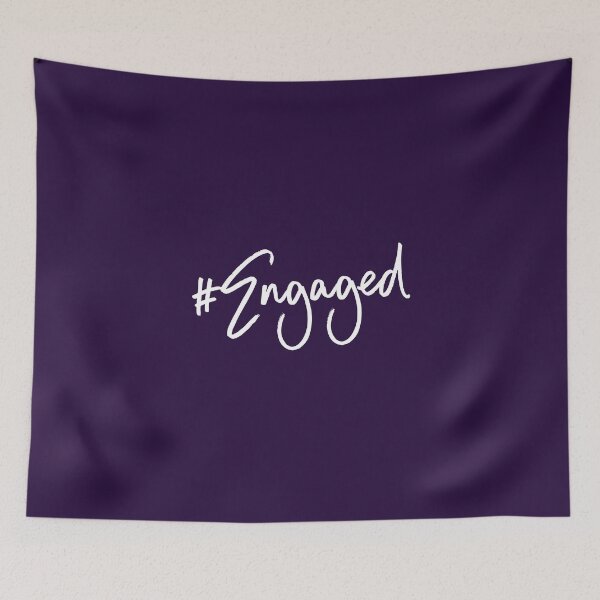 Item preview, #Engaged 'Hashtag Engaged' Engagement Announcement designed and sold by Delightfully Cynical.