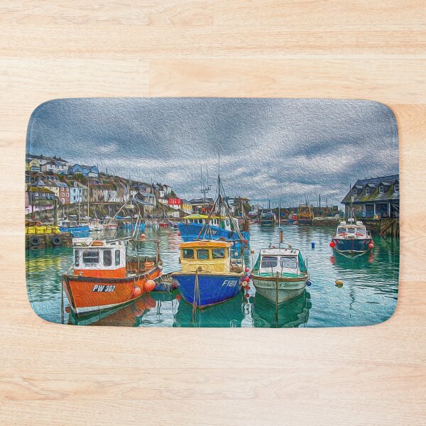 Item preview, Boats in Mevagissey Harbour. designed and sold by Chris Thaxter.