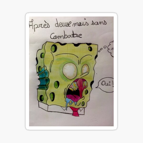 Sticker Spongebob Zombie Redbubble