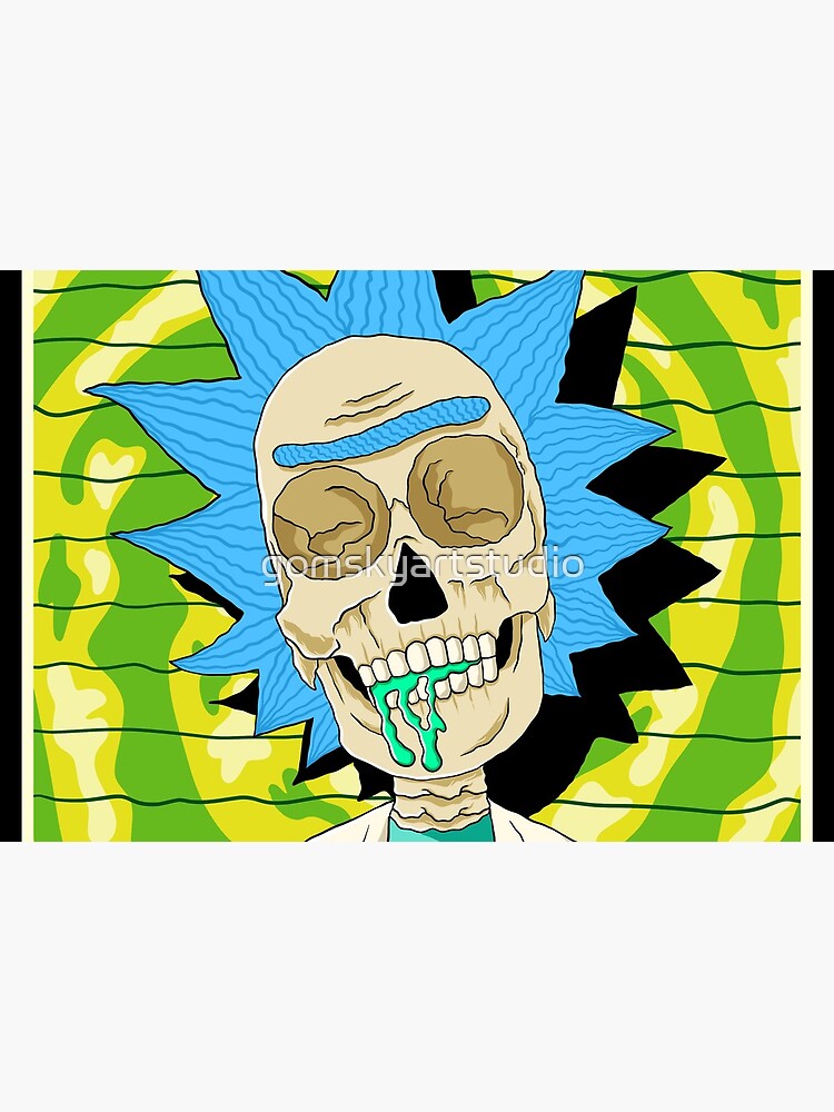 rick and morty skull by gomskyartstudio