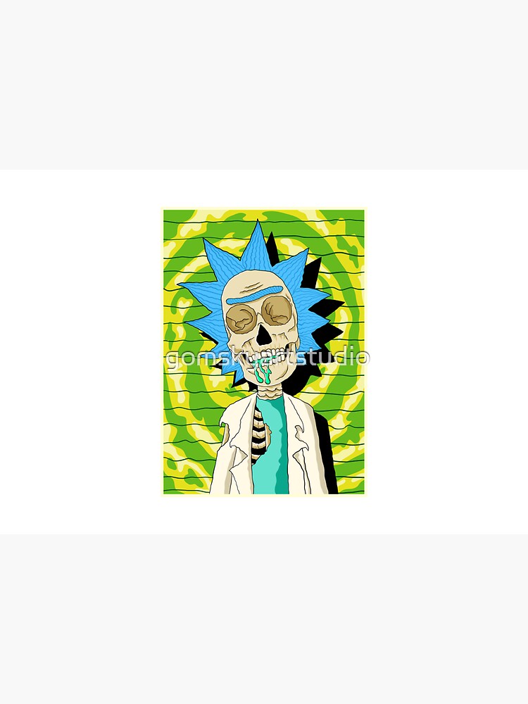 rick and morty skull by gomskyartstudio