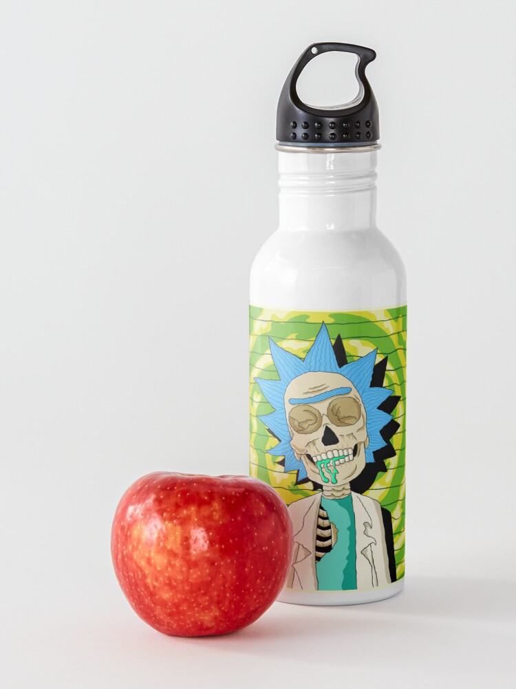 Alternate view of rick and morty skull Water Bottle