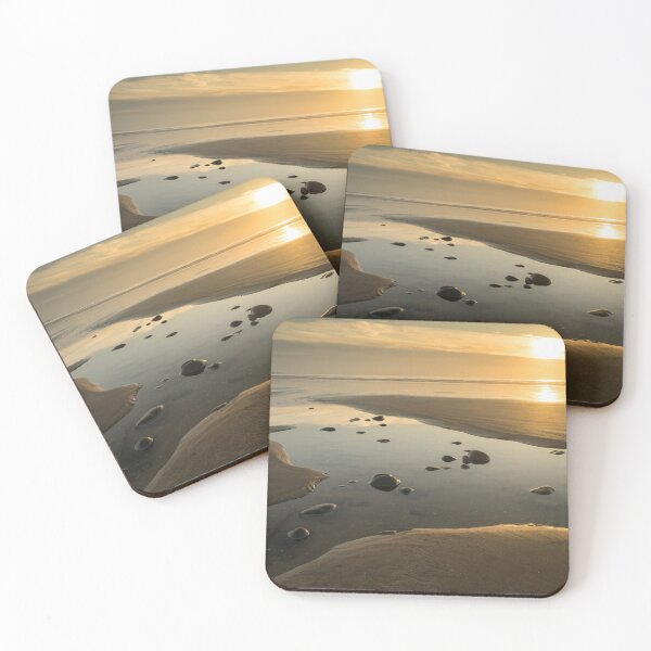 Item preview, Westward Ho beach tidal pool at sunset designed and sold by twymanphoto.