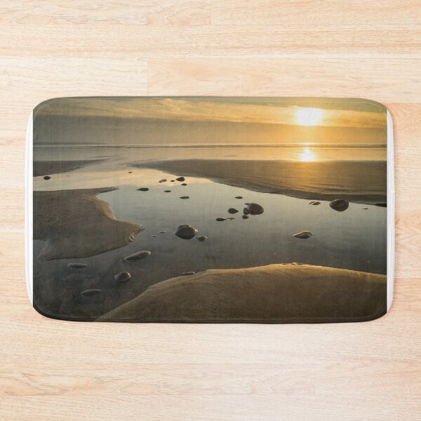 Item preview, Westward Ho beach tidal pool at sunset designed and sold by twymanphoto.