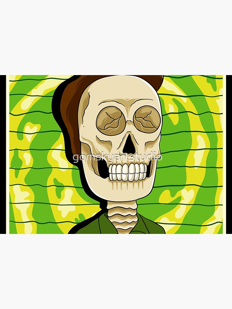 jerry rick and morty skull by gomskyartstudio