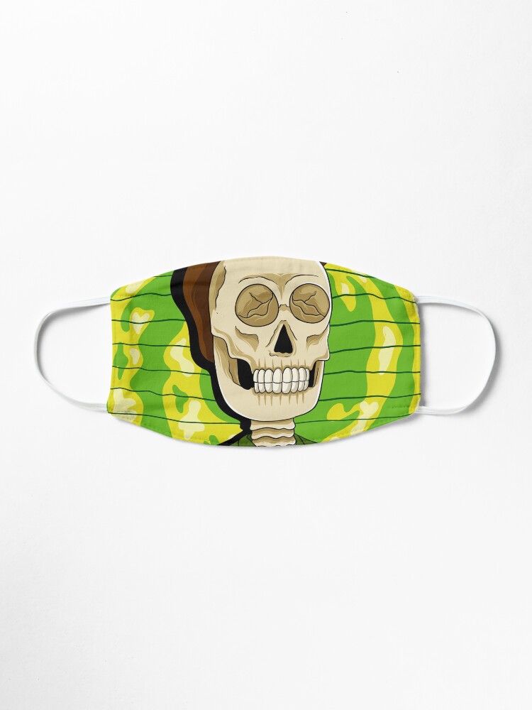 Alternate view of jerry rick and morty skull Mask