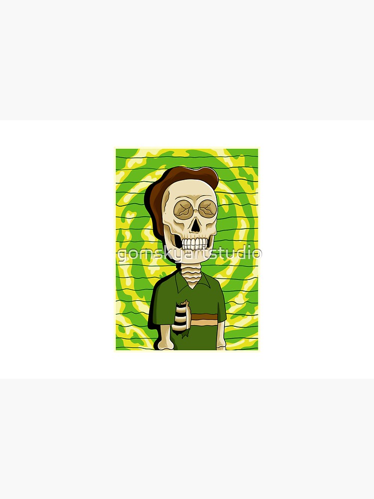 jerry rick and morty skull by gomskyartstudio