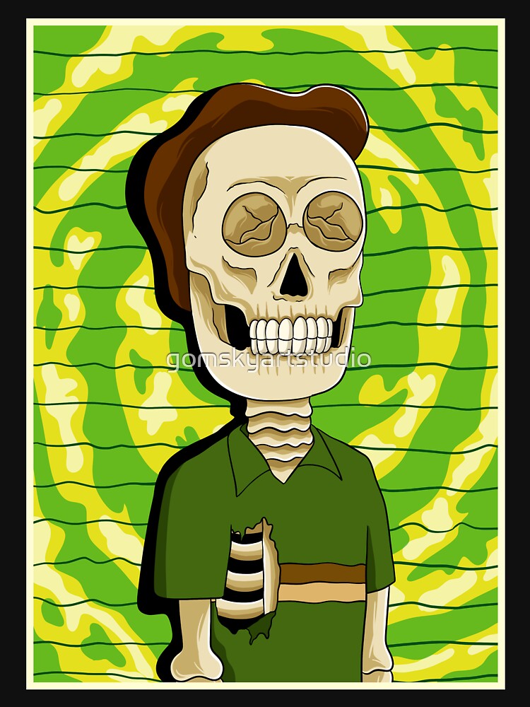 jerry rick and morty skull by gomskyartstudio
