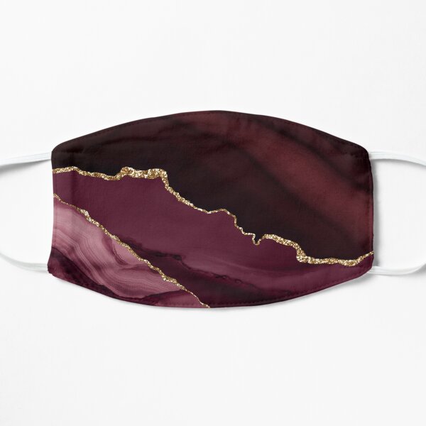 Burgundy & Gold Agate Texture 12 Mask