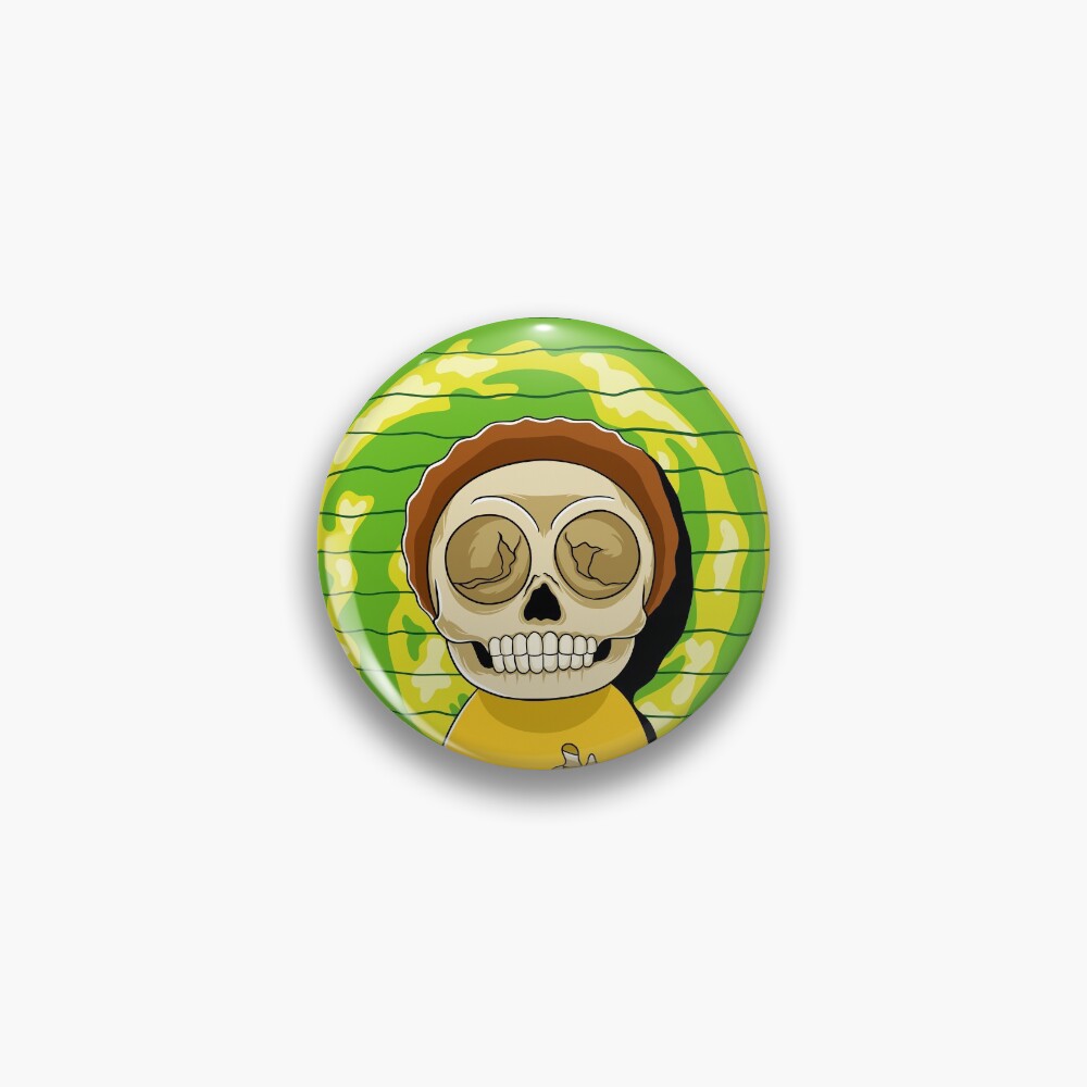 morty rick and morty skull Pin